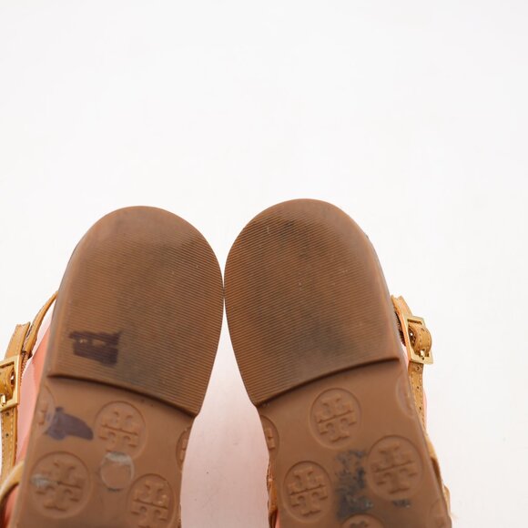 Tory Burch Ali Sandals Beige Patent Leather Women's Size 8 M Casual Sandals - Picture 11 of 11